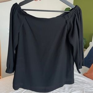 Babaton off the shoulder fitted sleeve blouse